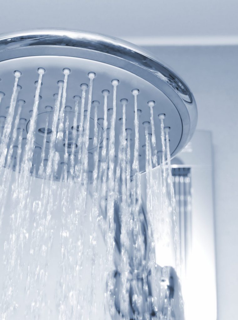Dusche in blau